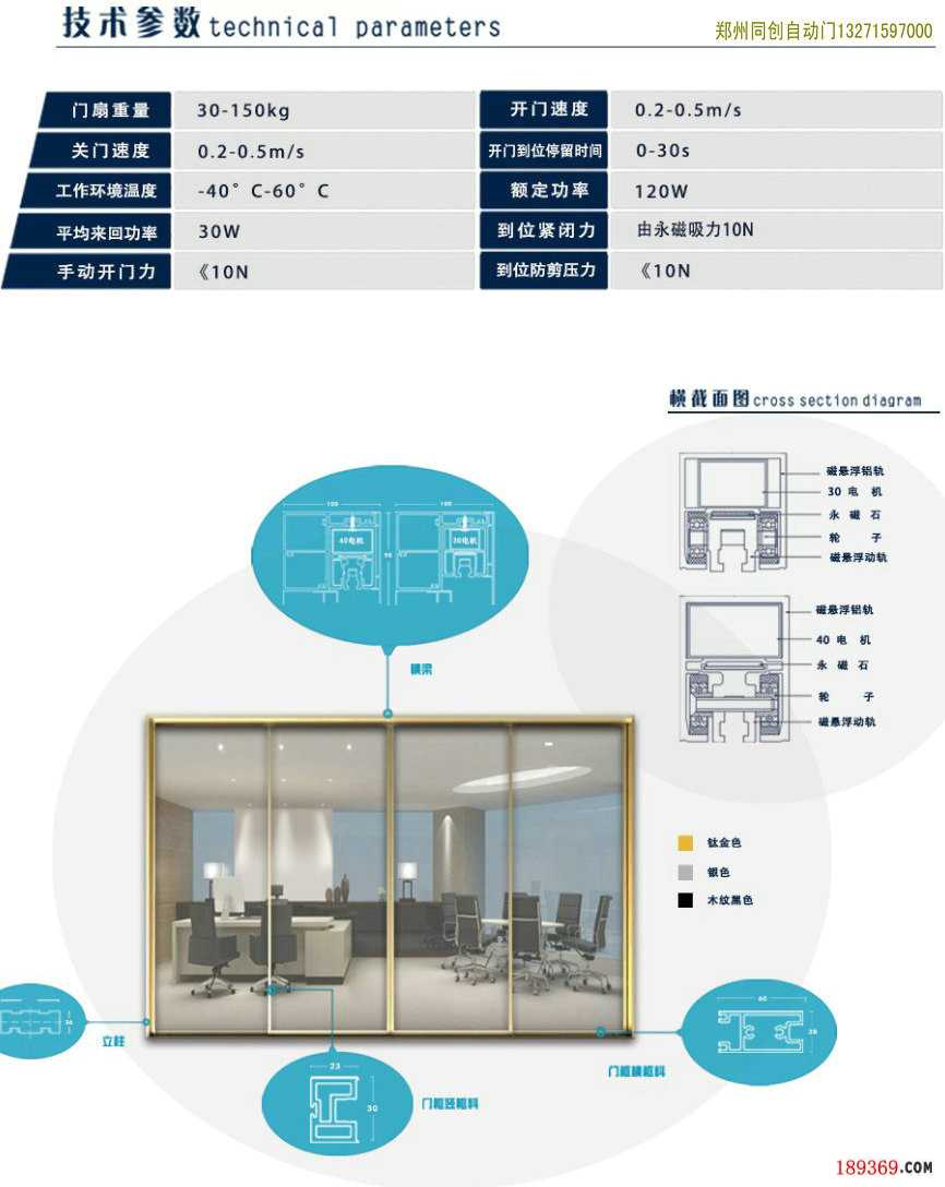 磁悬浮电动门电机